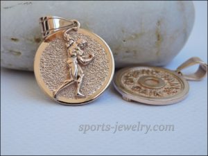Bodybuilding jewelry gold Fitness gift