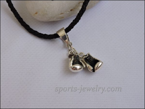 Boxing gloves pendant necklace