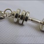 Bracelet barbell silver Mens sports bracelets
