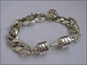 Bracelet barbell silver Sports bracelets for men
