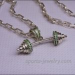 Dumbbell necklace Bodybuilding jewelry