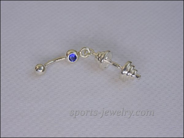 Dumbbell piercing Sports jewelry