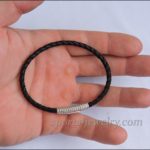 Leather bracelet black photo
