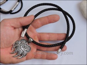 Leather cord chain Powerlifting jewelry