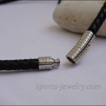 Leather cord chain necklace