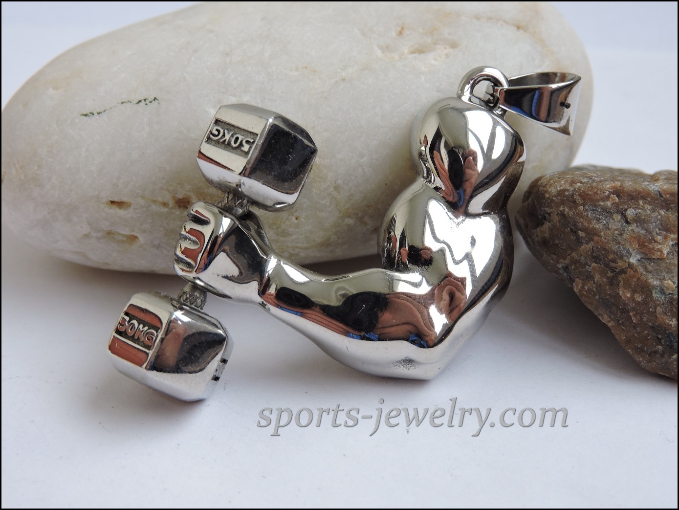 Sports gift for him Biceps pendant