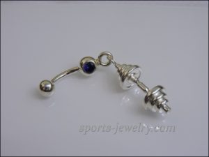 Sports jewelry Dumbbell piercing