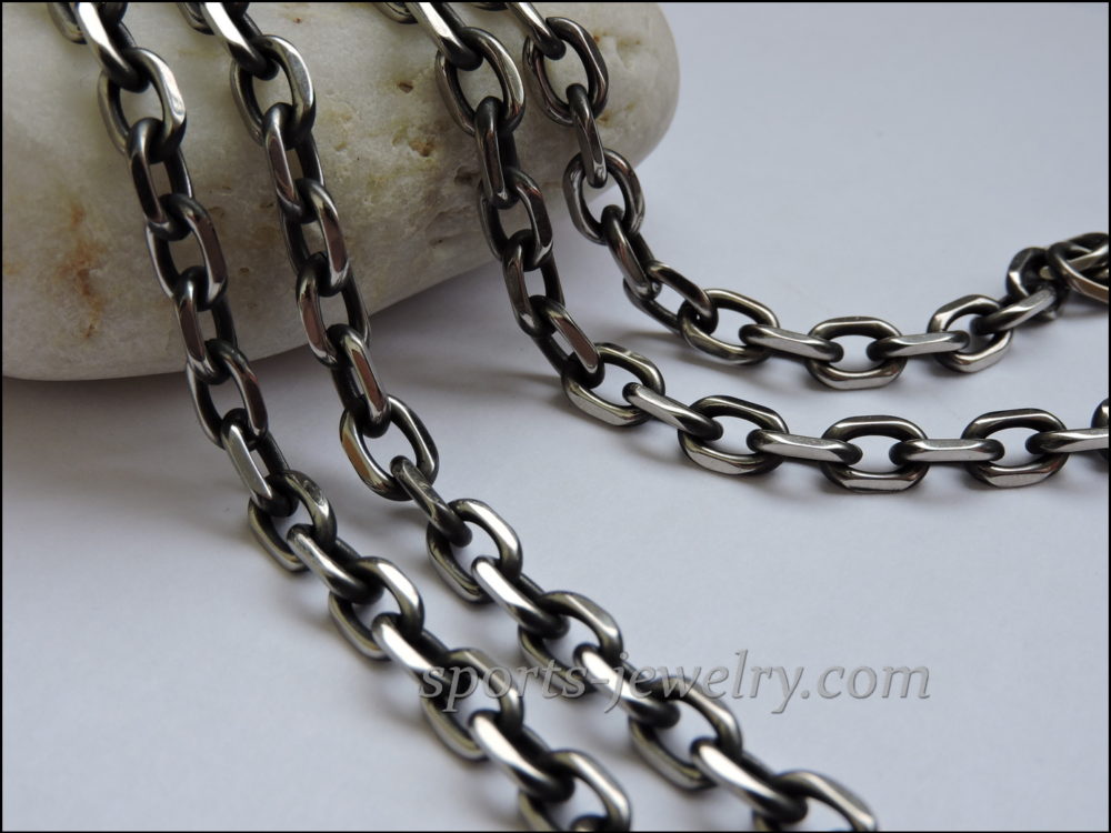 Stainless steel chain Necklace photo black