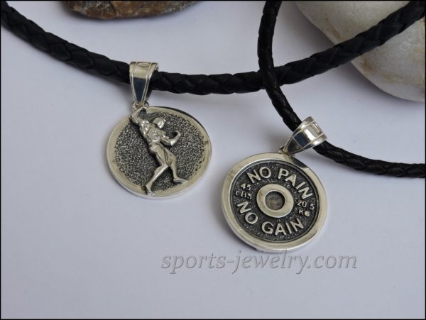 Weight plate necklace Crossfit jewelry