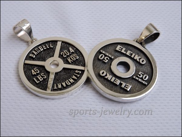 Weight plate necklace Workout Jewelry