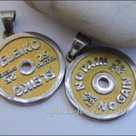 Sports keychain Weight plate necklace