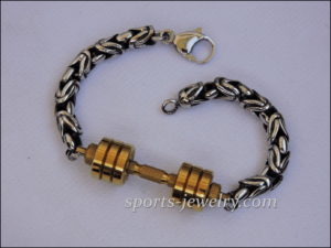 Weightlifting Barbell bracelet dumbbell pendant