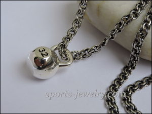 Kettlebell necklace Sports gifts Bodybuilding gift