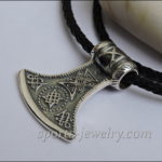 Silver axe necklace