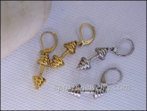 Dumbbell earrings Fitness jewelry