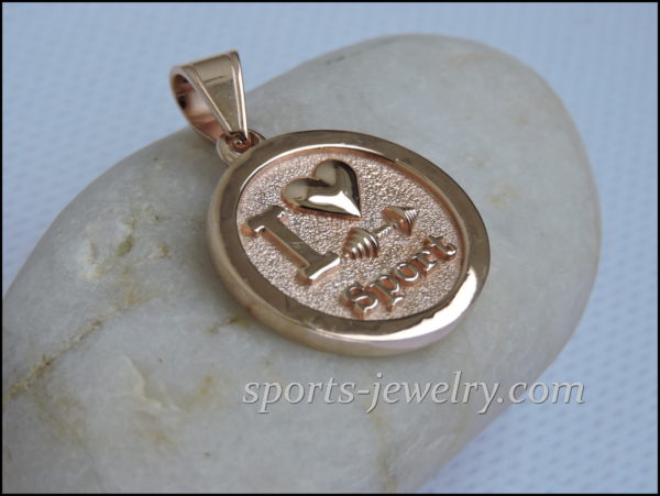 Gift ideas for cheer coach Gold Weight plate pendant