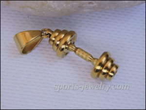 Gold Dumbbell necklace