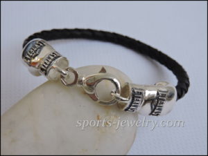 Sports bracelets for men Golden gloves jewelry
