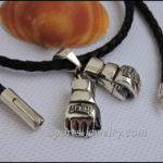 MMA UFC, pendant gift chain, leather cord