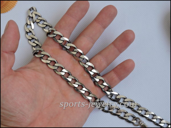Silver thick chain Sports gift