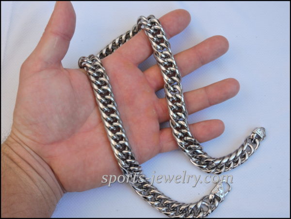 Large stainless steel men's chain buy