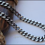 Stainless steel black necklace chain brutal