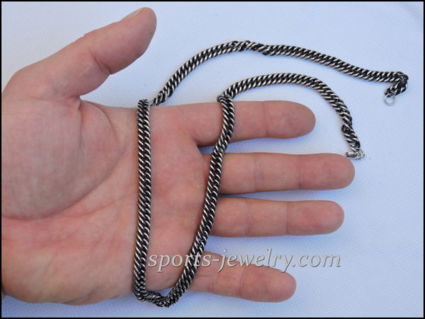 Stainless steel chain darkening necklace women