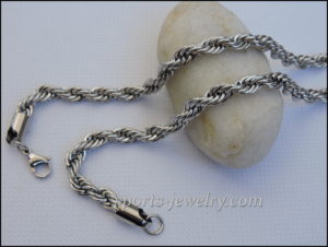 Stainless steel rope necklace brutal