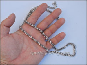 Stainless steel round braided necklace price