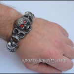Large skull bracelet Sport jewelry