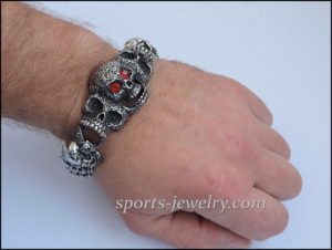 Large skull bracelet Sport jewelry