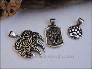 Stainless steel bear pendants