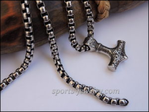 Thor's hammer pendant Leather cord