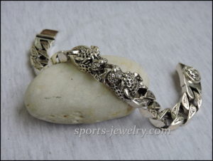 Silver Leopard bracelet