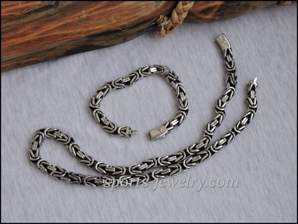 Byzantine bracelet stainless steel 03
